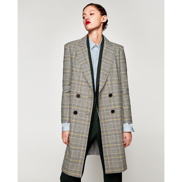 ZARA Checked wool coat - Picture 2 of 12